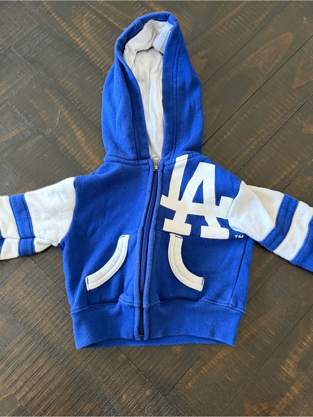 Genuine Merchandise Royal Blue & White LA Kids Zip Hoodie